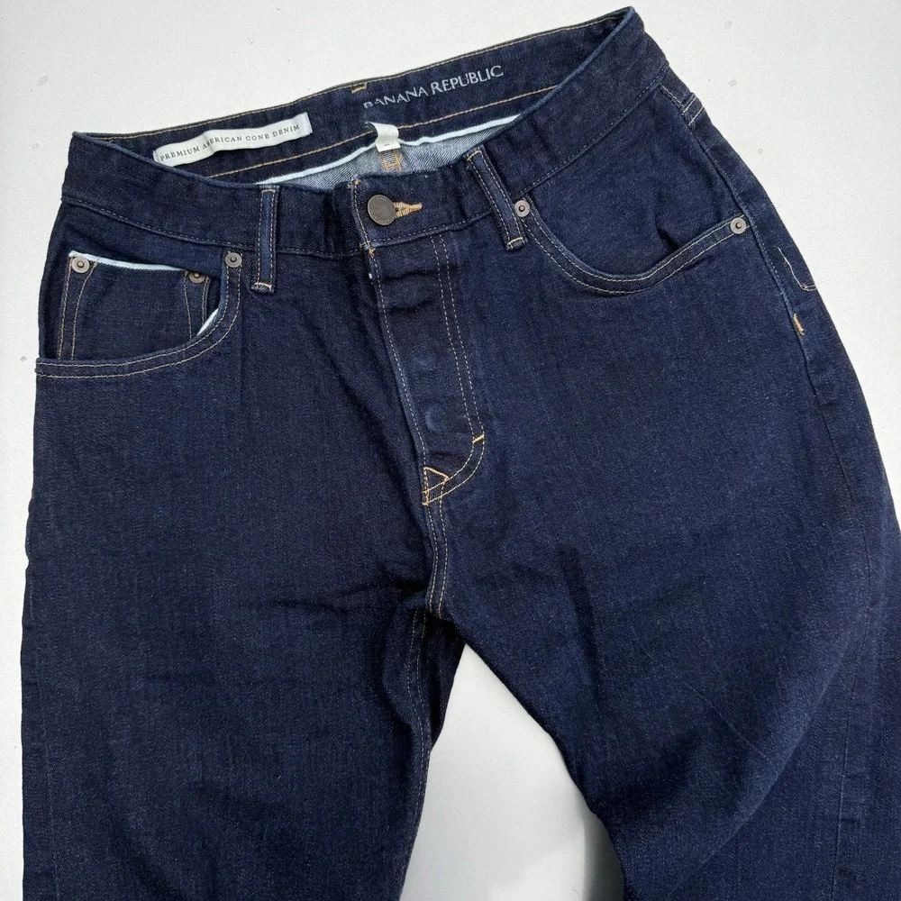 Banana Republic Jeans Mens 30X32 Trooper Fit Selvedge White Oak Cone Denim USA